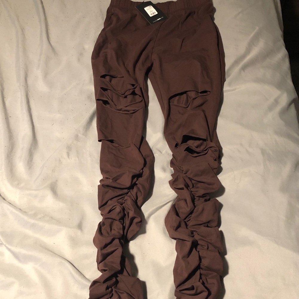 NWT fashionnova “stacked my money” pants/leggings - Picture 2 of 3